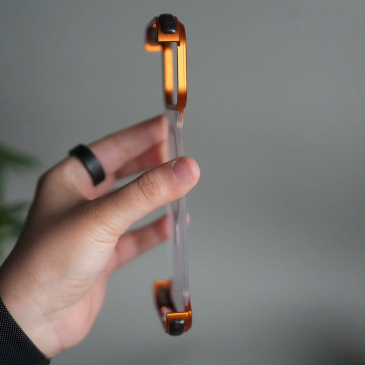 iPhone 17 Pro Max Frosted Frameless Metal Kickstand Case