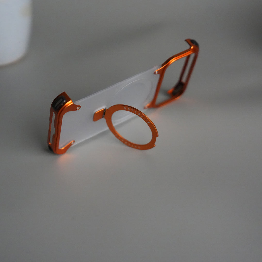 iPhone 17 Pro Max Frosted Frameless Metal Kickstand Case