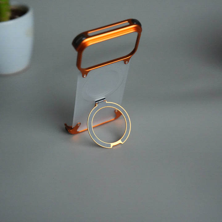 iPhone 17 Pro Max Frosted Frameless Metal Kickstand Case