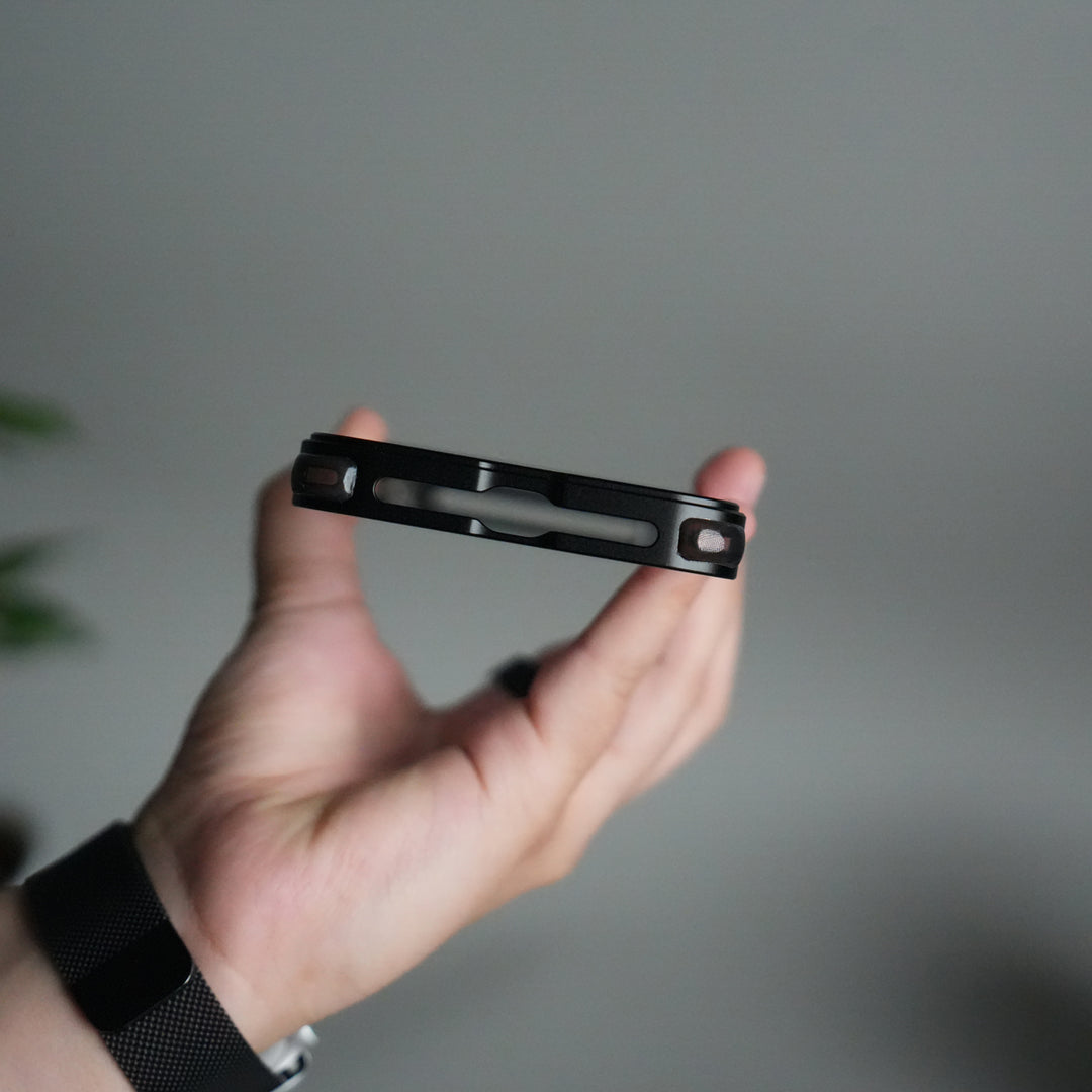 iPhone 17 Pro Max Frosted Frameless Metal Kickstand Case