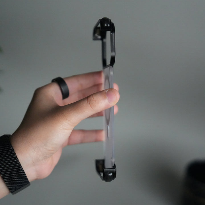 iPhone 17 Pro Max Frosted Frameless Metal Kickstand Case