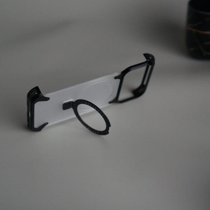 iPhone 17 Pro Max Frosted Frameless Metal Kickstand Case