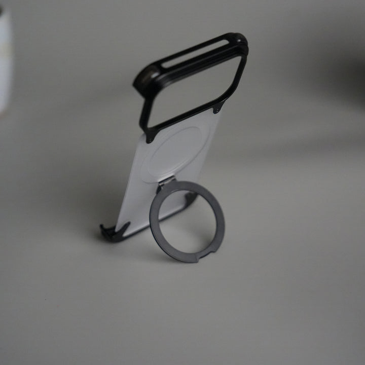 iPhone 17 Pro Max Frosted Frameless Metal Kickstand Case