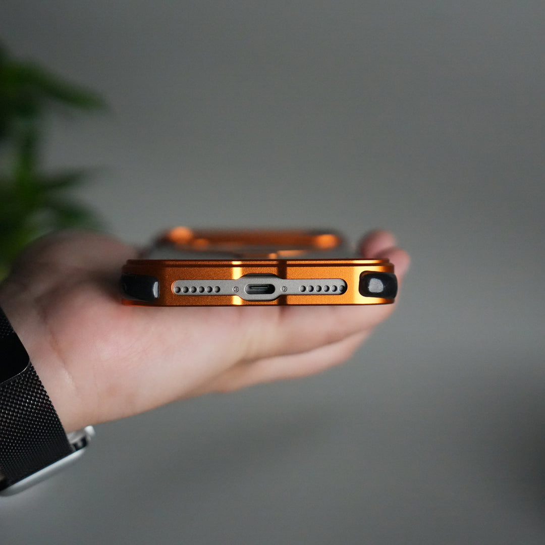 iPhone 17 Pro Max Frosted Frameless Metal Kickstand Case