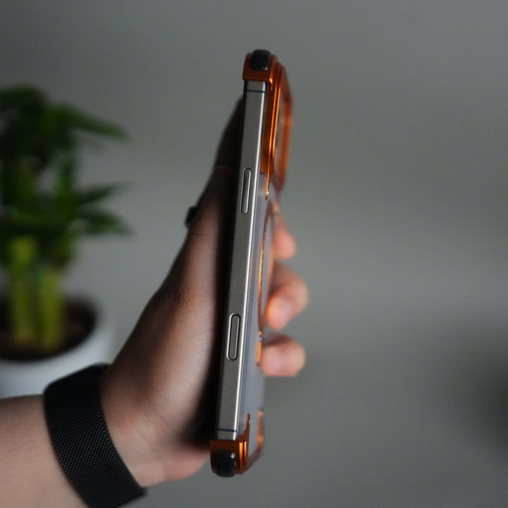 iPhone 17 Pro Max Frosted Frameless Metal Kickstand Case