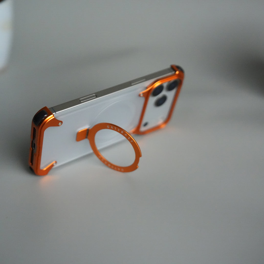 iPhone 17 Pro Max Frosted Frameless Metal Kickstand Case