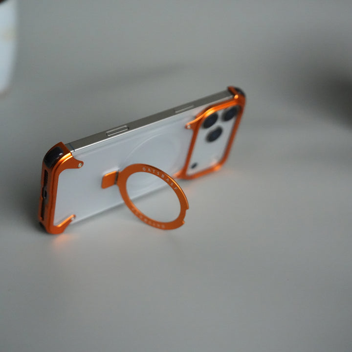 iPhone 17 Pro Max Frosted Frameless Metal Kickstand Case