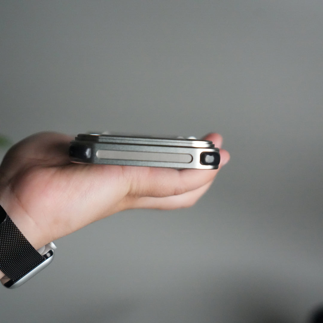 iPhone 17 Pro Max Frosted Frameless Metal Kickstand Case