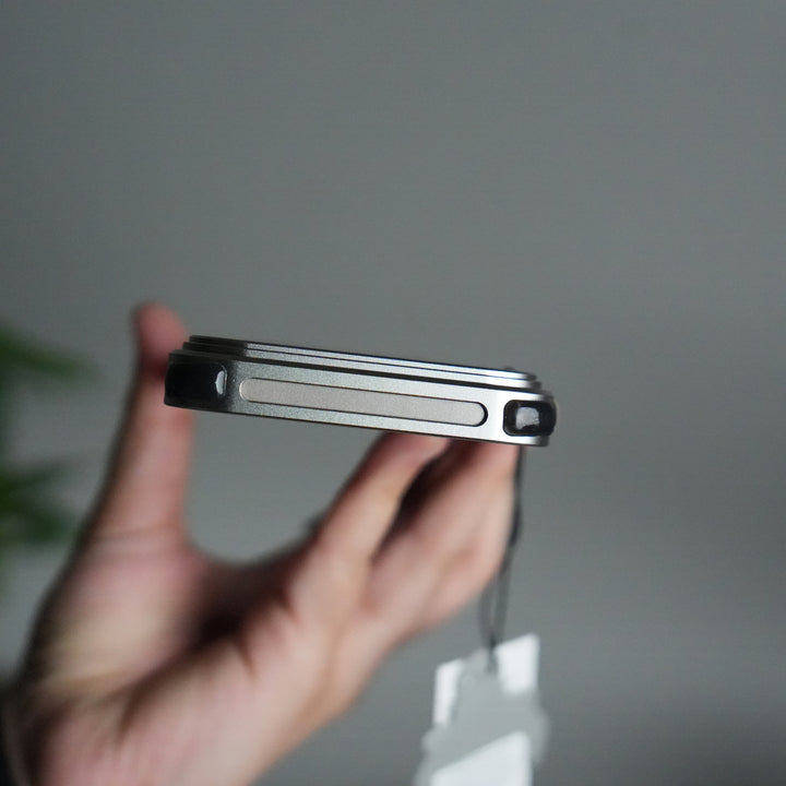 iPhone 17 Pro Max Leather Frameless Metal Kickstand Case