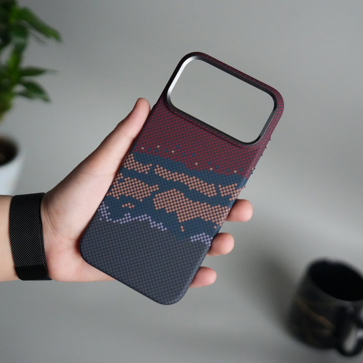 iPhone 17 Pro Carbon Fiber Texture Design Hard Pc MagSafe Case Cover RBO