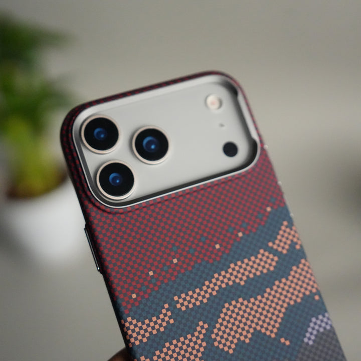 iPhone 17 Pro Carbon Fiber Texture Design Hard Pc MagSafe Case Cover RBO