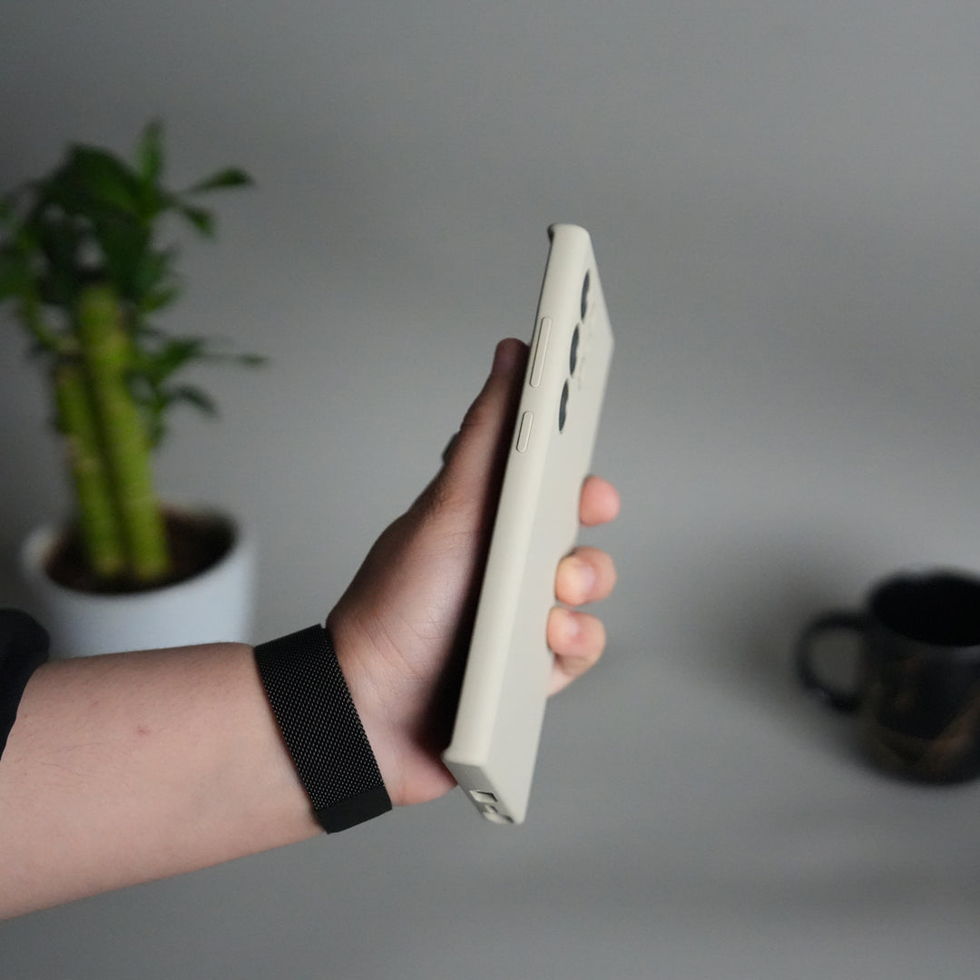 alaxy S24 Ultra Liquid Silicone Soft Case | Slim Matte Finish Shockproof Cover | Titanium Gray