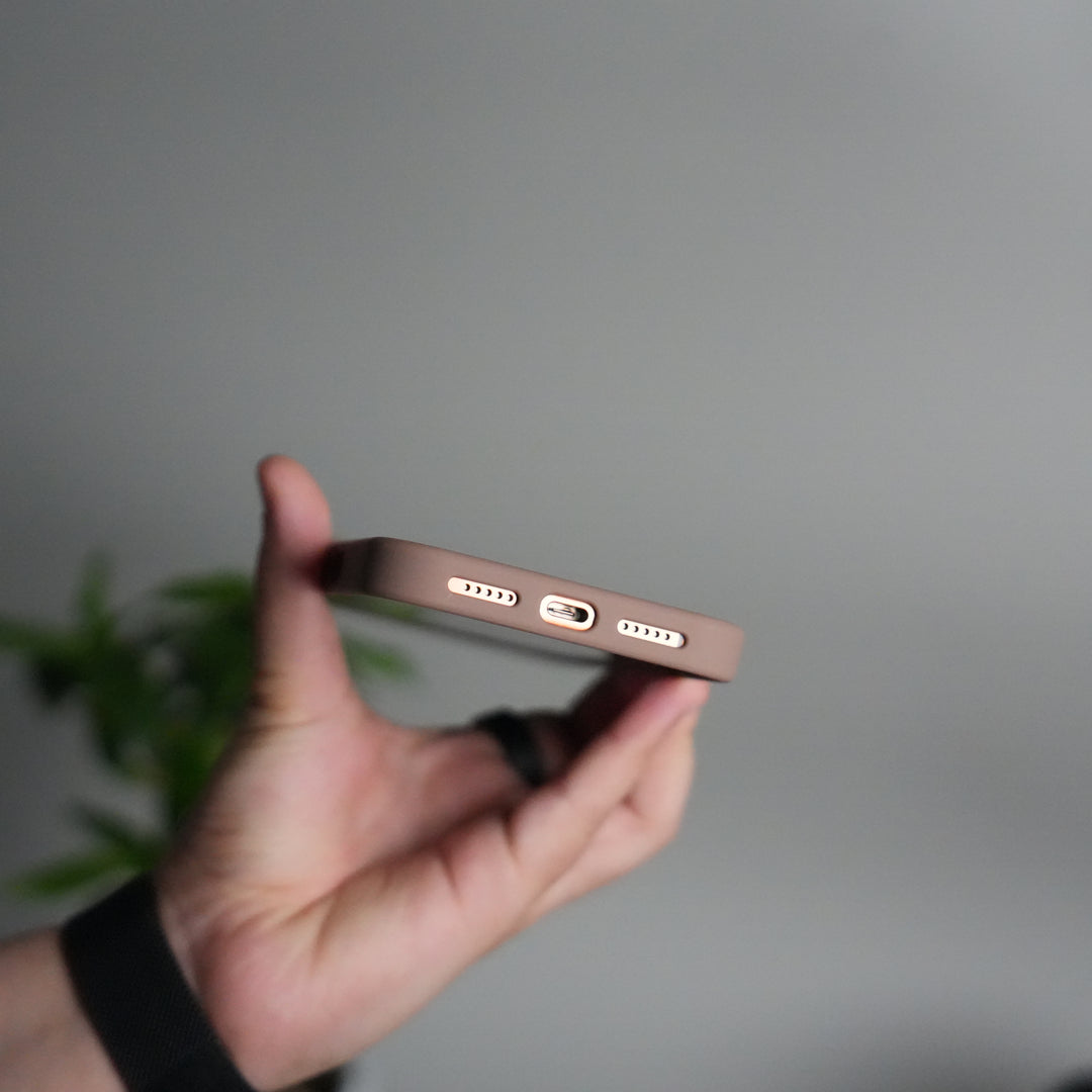 iPhone 17 Pro Clear Magnetic Metal Camera Ring Case | MagSafe Ring | Brown