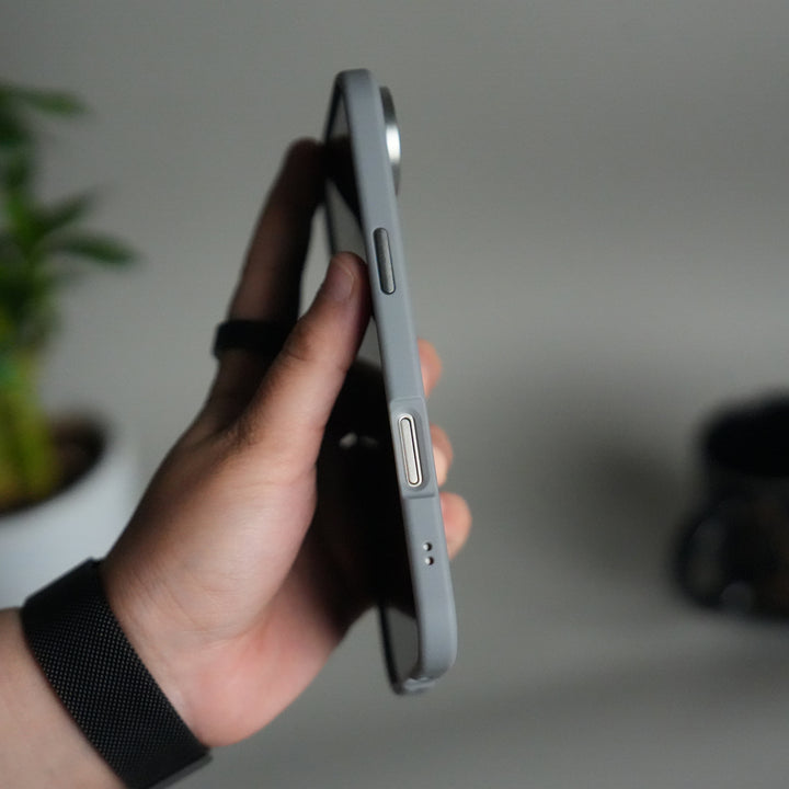 iPhone 17 Air Transparent Magnetic Ring Case | Frosted Shockproof Kickstand Cover