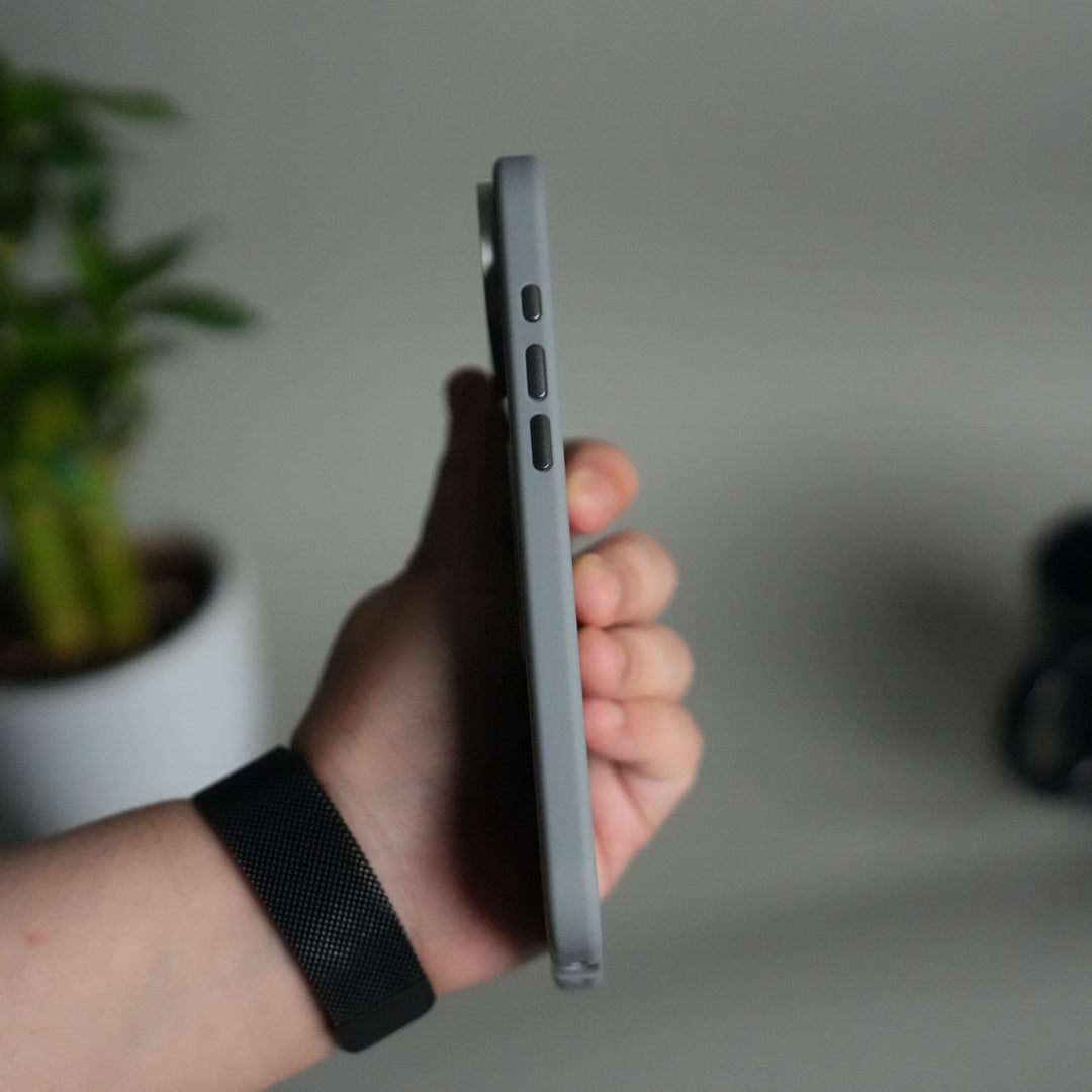 iPhone 17 Air Transparent Magnetic Ring Case | Frosted Shockproof Kickstand Cover