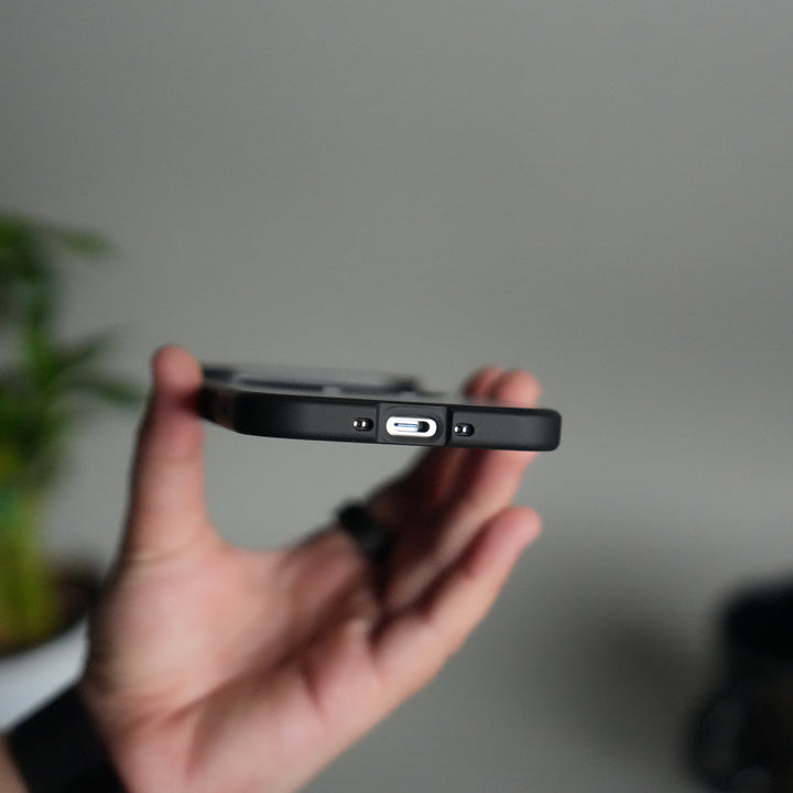 iPhone 17 Air Transparent Magnetic Ring Case | Frosted Shockproof Kickstand Cover