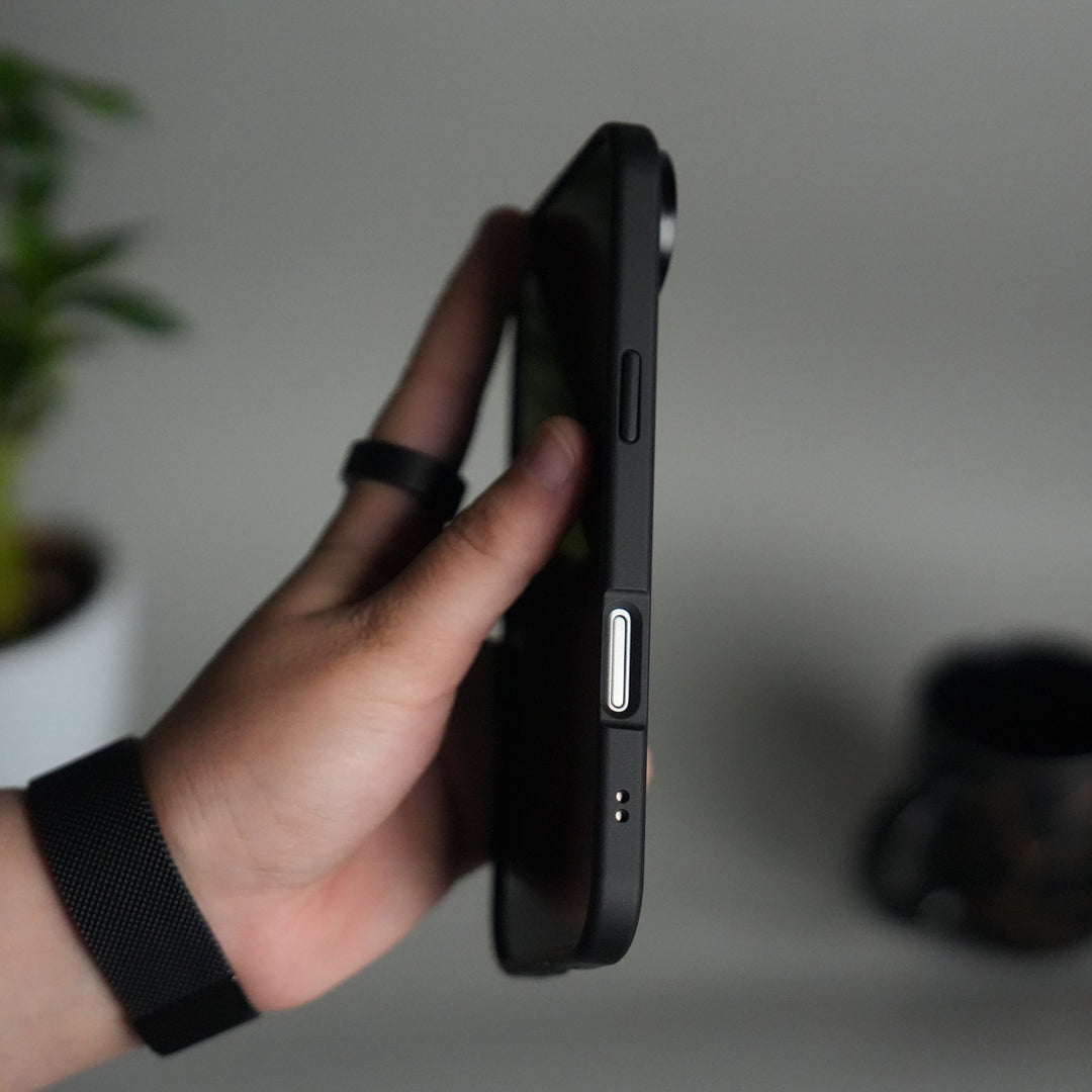 iPhone 17 Air Transparent Magnetic Ring Case | Frosted Shockproof Kickstand Cover