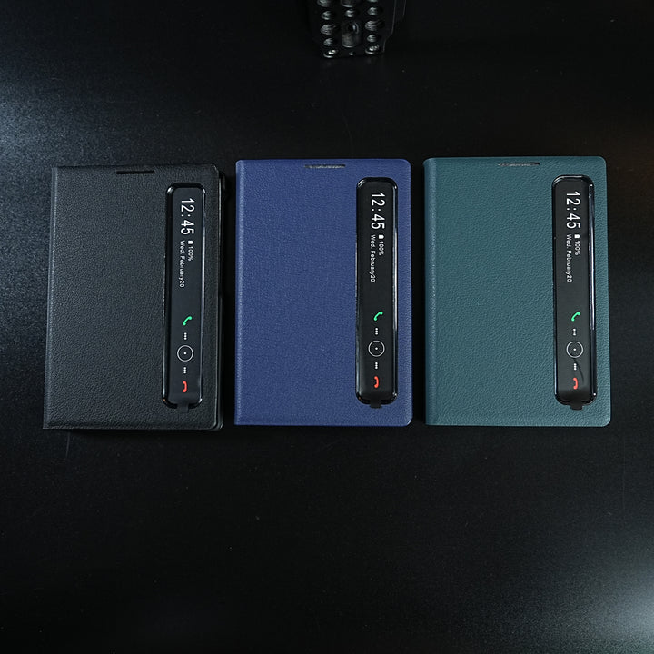 Smart View Leather Texture Flip Stand Case For Samsung Galaxy Z Fold 8