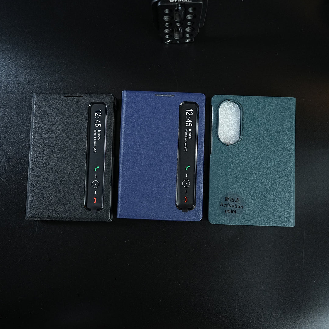 Smart View Leather Texture Flip Stand Case For Samsung Galaxy Z Fold 8