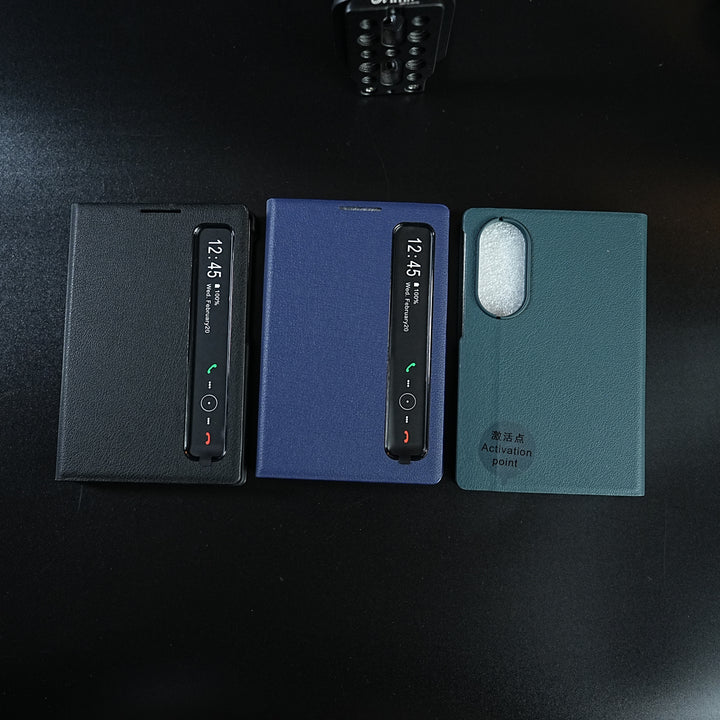 Smart View Leather Texture Flip Stand Case For Samsung Galaxy Z Fold 8