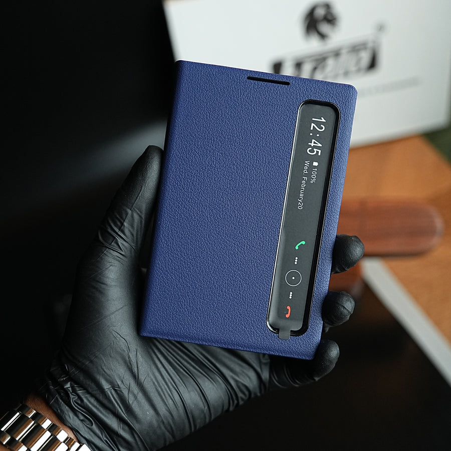 Smart View Leather Texture Flip Stand Case For Samsung Galaxy Z Fold 8