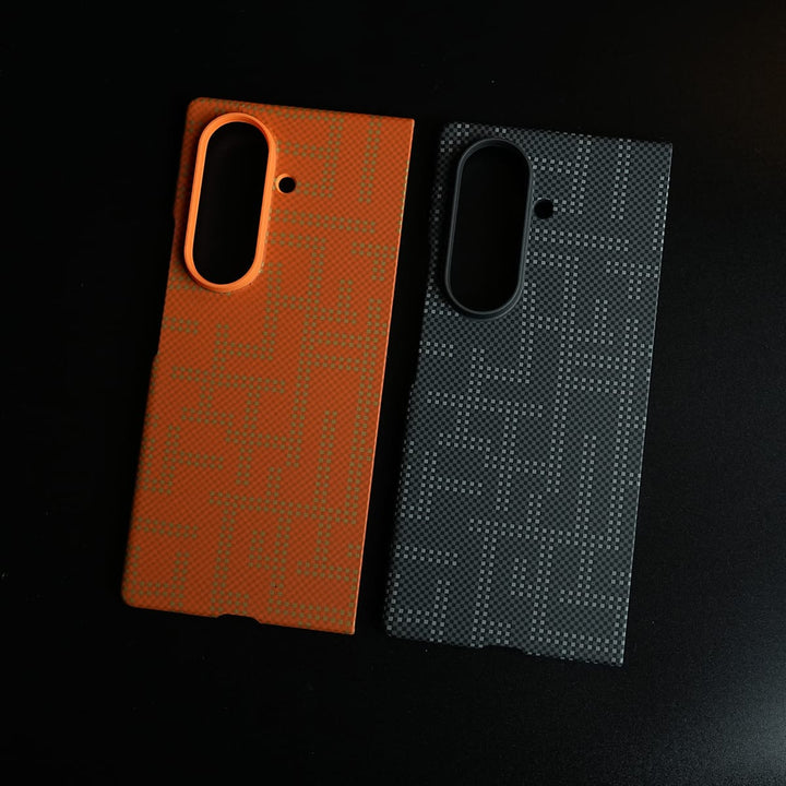 Pixel Geometric Woven Texture Slim Case For Samsung Galaxy Z fold 6