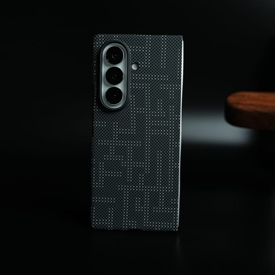 Pixel Geometric Woven Texture Slim Case For Samsung Galaxy Z fold 6