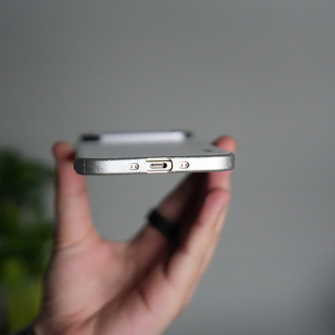 iPhone 17 Air Luxury Leather Matte Case | Slim Protective Metal Frame Back Cover