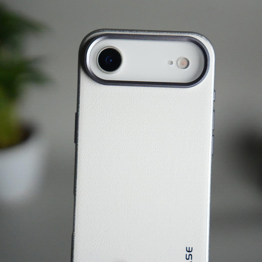 iPhone 17 Air Luxury Leather Matte Case | Slim Protective Metal Frame Back Cover