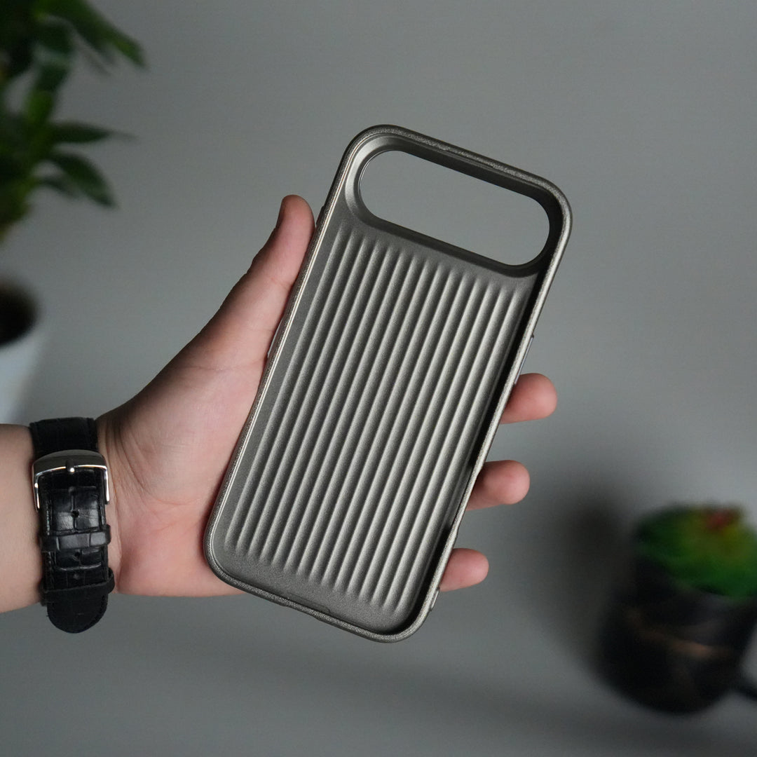 iPhone 17 Air Luxury Leather Matte Case | Slim Protective Metal Frame Back Cover