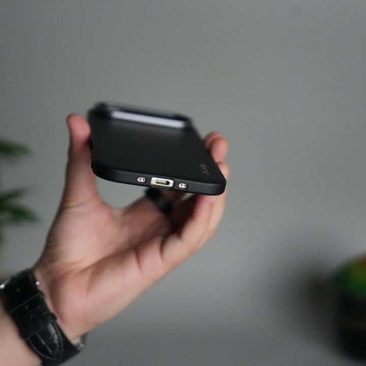 iPhone 17 Air Luxury Leather Matte Case | Slim Protective Metal Frame Back Cover