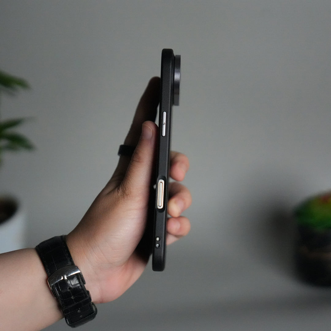 iPhone 17 Air Luxury Leather Matte Case | Slim Protective Metal Frame Back Cover