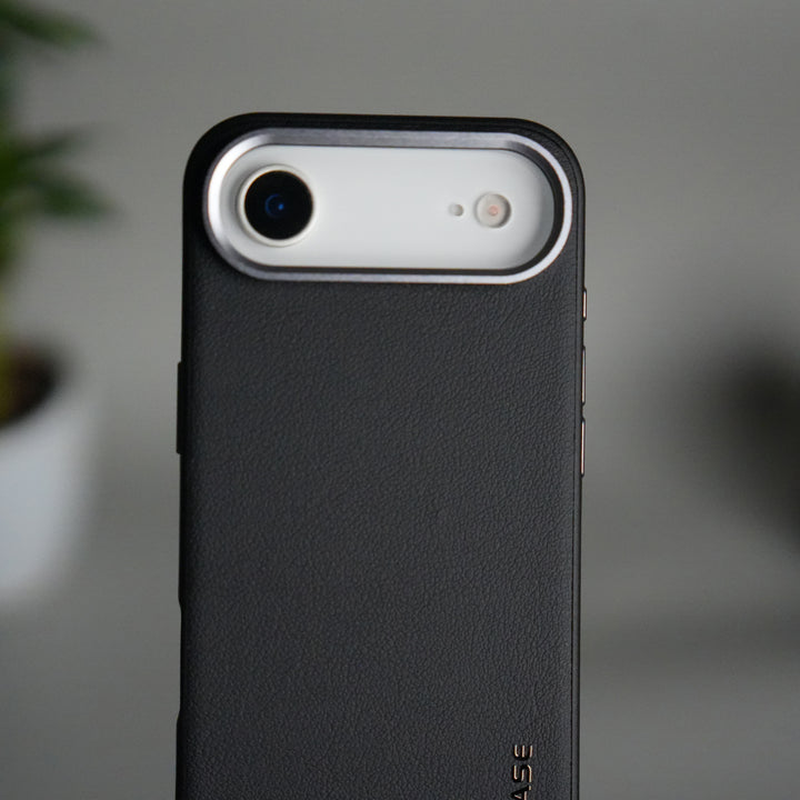 iPhone 17 Air Luxury Leather Matte Case | Slim Protective Metal Frame Back Cover