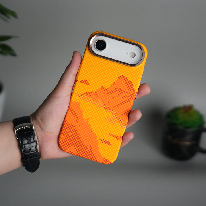 iPhone 17 Air Carbon Fiber Texture Design Hard Pc MagSafe Case Cover YellowHill