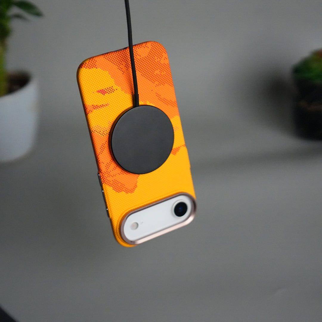 iPhone 17 Air Carbon Fiber Texture Design Hard Pc MagSafe Case Cover YellowHill