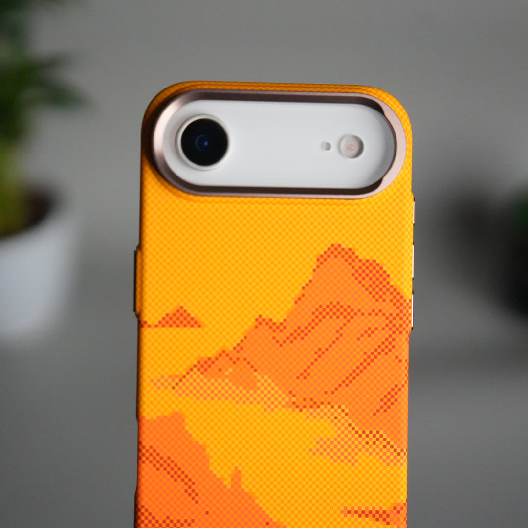 iPhone 17 Air Carbon Fiber Texture Design Hard Pc MagSafe Case Cover YellowHill