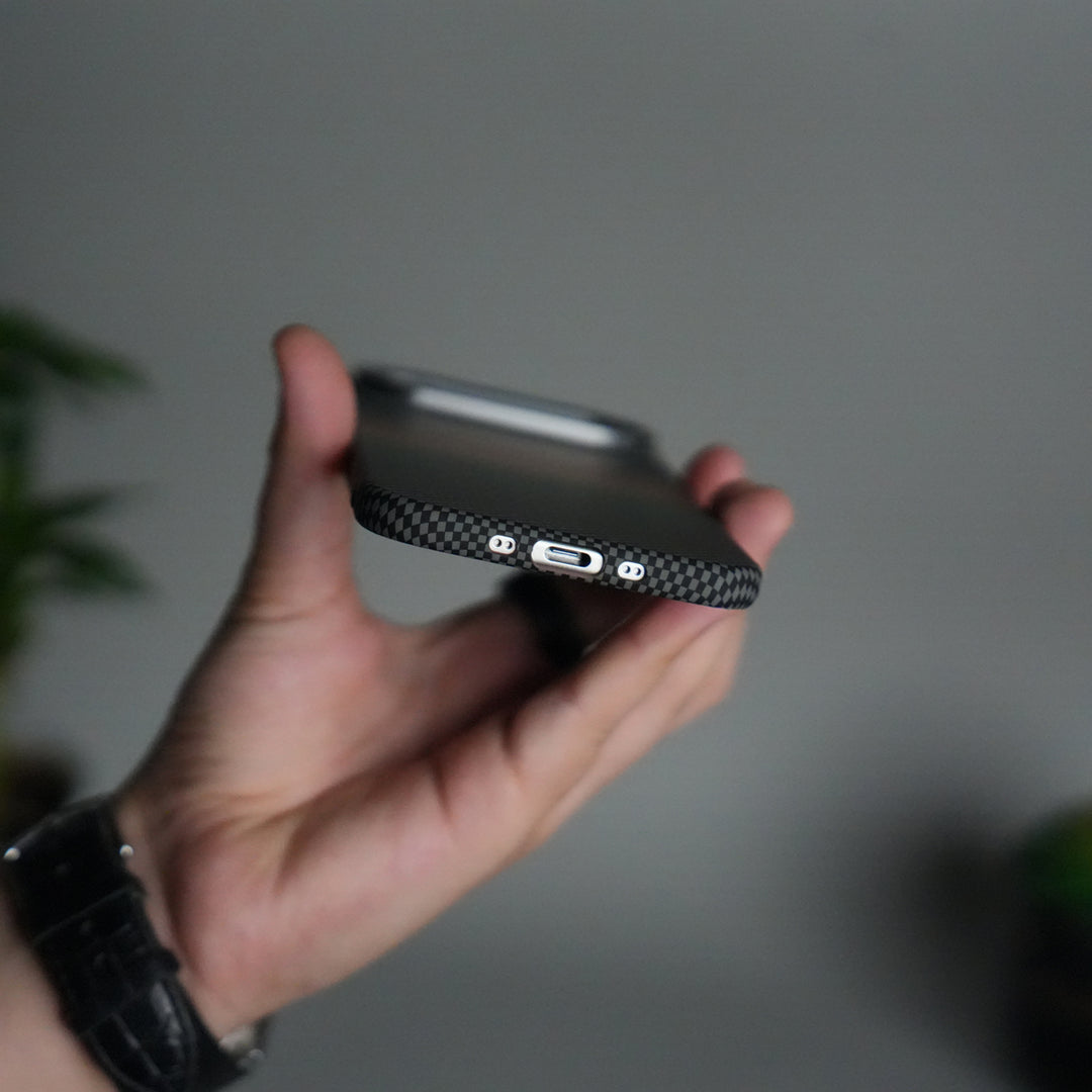 iPhone 17 Air Carbon Fiber Texture Design Hard Pc MagSafe Case Cover OrangeGreen