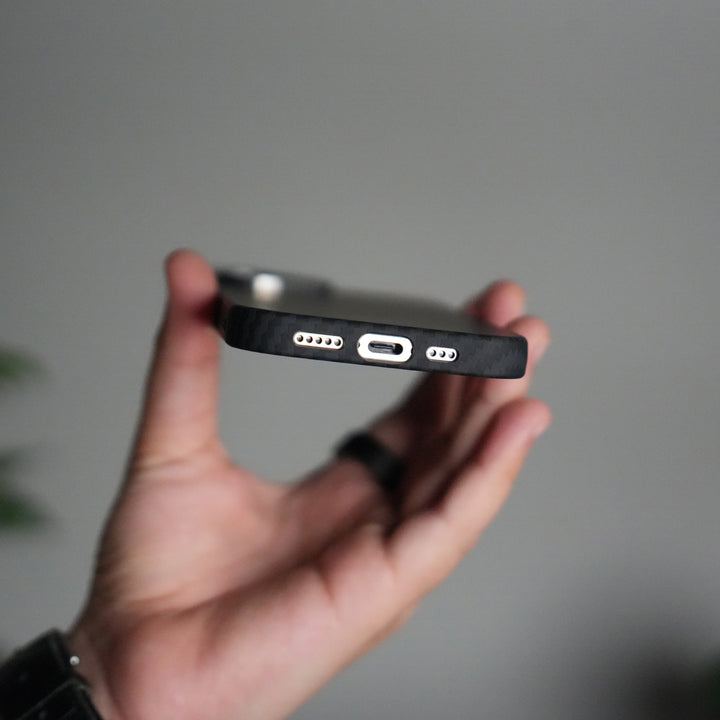 iPhone 17 Carbon Fiber Texture Design Hard Pc MagSafe Case Cover BlackCarbon