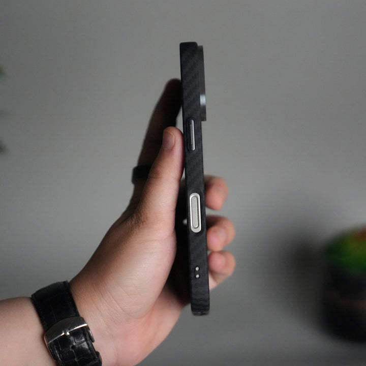 iPhone 17 Carbon Fiber Texture Design Hard Pc MagSafe Case Cover BlackCarbon