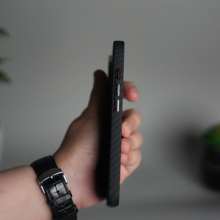 iPhone 17 Carbon Fiber Texture Design Hard Pc MagSafe Case Cover BlackCarbon