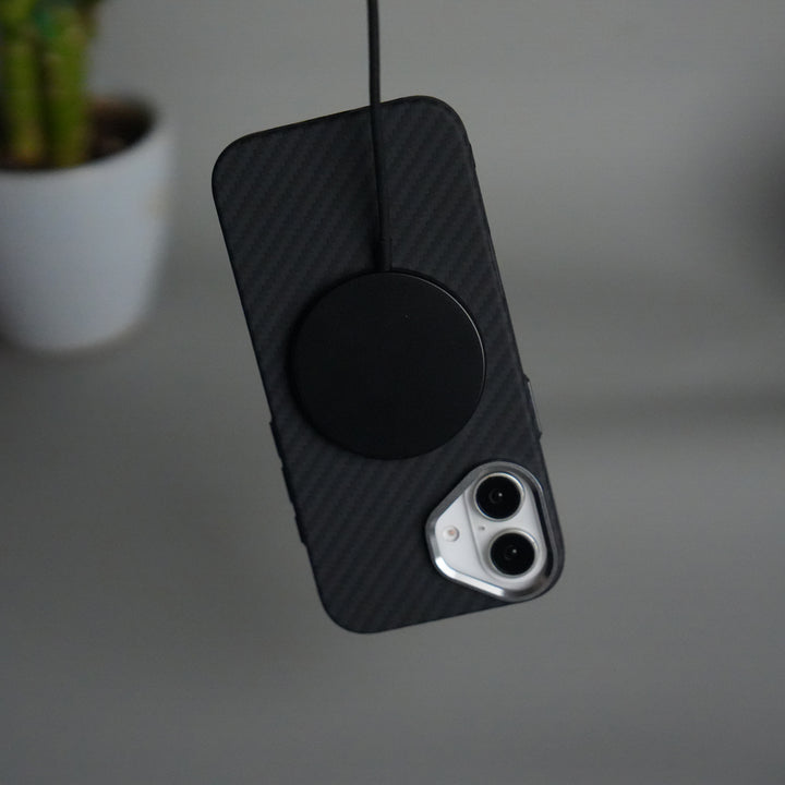 iPhone 17 Carbon Fiber Texture Design Hard Pc MagSafe Case Cover BlackCarbon