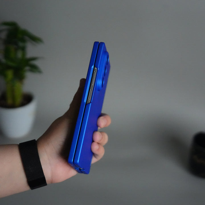 Galaxy Z Fold 7 S Pen Holder Case with Front Glass | Matte Finish Shockproof Hinge Protection Cover