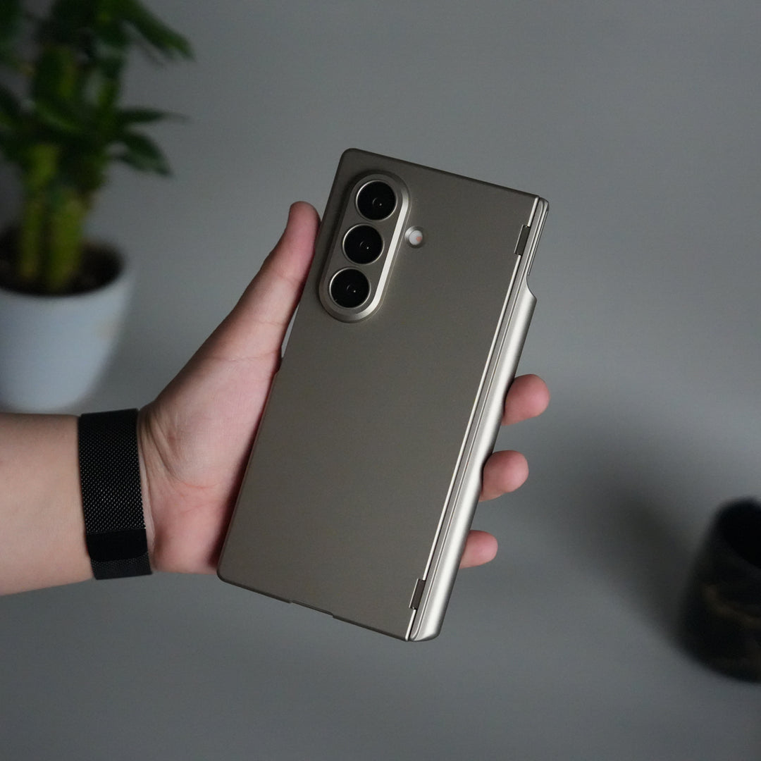 Galaxy Z Fold 7 S Pen Holder Case with Front Glass | Matte Finish Shockproof Hinge Protection Cover