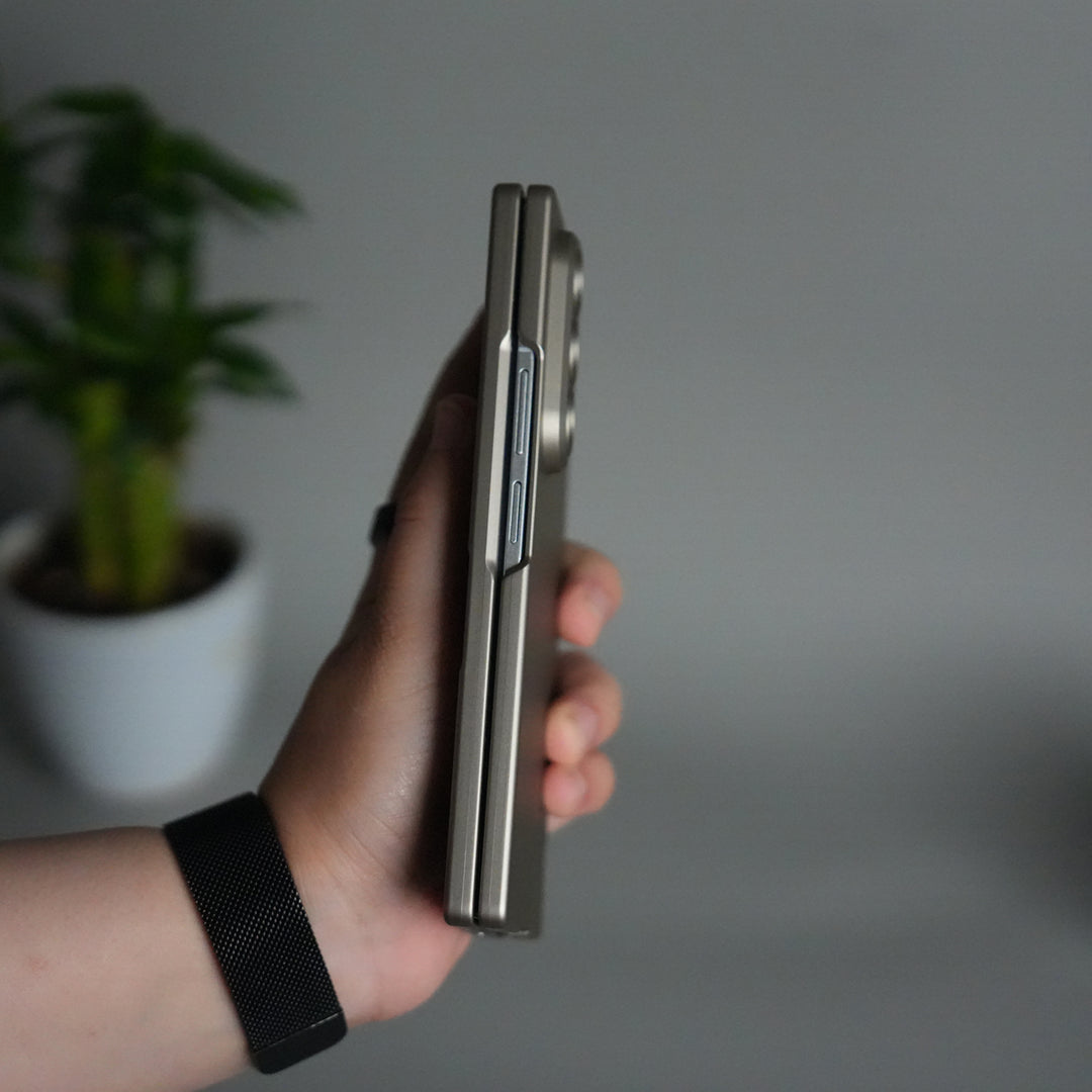 Galaxy Z Fold 7 S Pen Holder Case with Front Glass | Matte Finish Shockproof Hinge Protection Cover