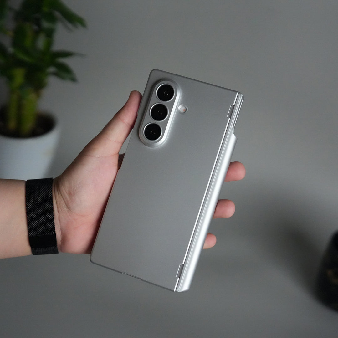 Galaxy Z Fold 7 S Pen Holder Case with Front Glass | Matte Finish Shockproof Hinge Protection Cover