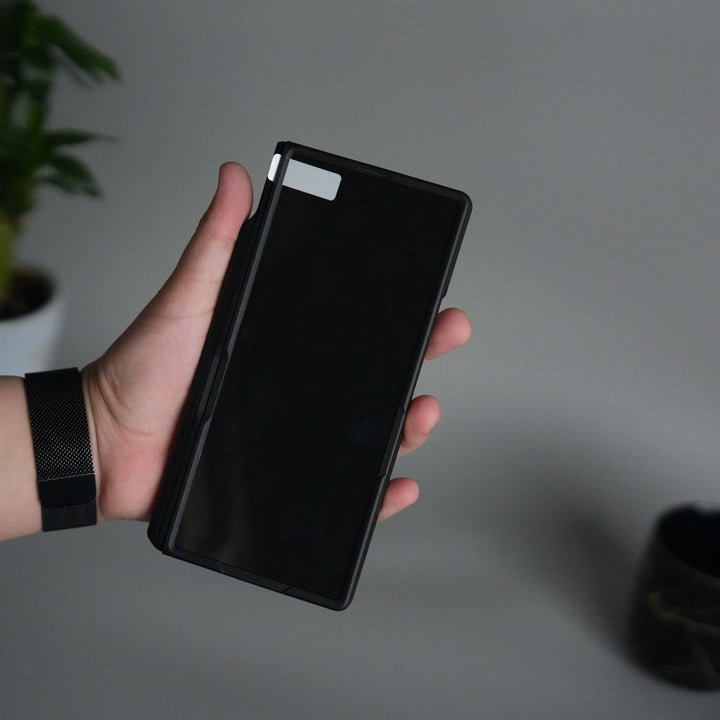 Galaxy Z Fold 7 S Pen Holder Case with Front Glass | Matte Finish Shockproof Hinge Protection Cover