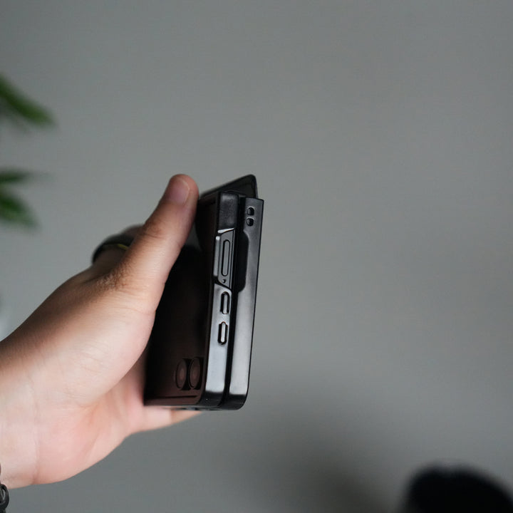 Galaxy Z Flip 7 Luxury Brand Leather Card Holder Case | Slim Wallet Back Cover