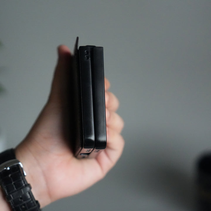 Galaxy Z Flip 7 Luxury Brand Leather Card Holder Case | Slim Wallet Back Cover