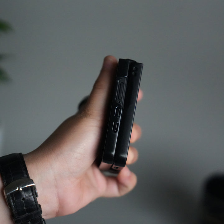 Galaxy Z Flip 7 Luxury Leather CC Pattern Case | Slim Designer Back Cover