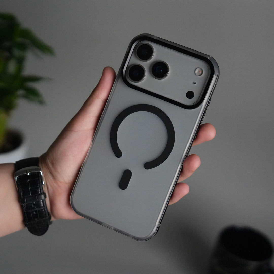 iPhone 17 Pro Max Frosted Magnetic Case | Aluminum Frame with MagSafe Ring & Metal Camera Guard